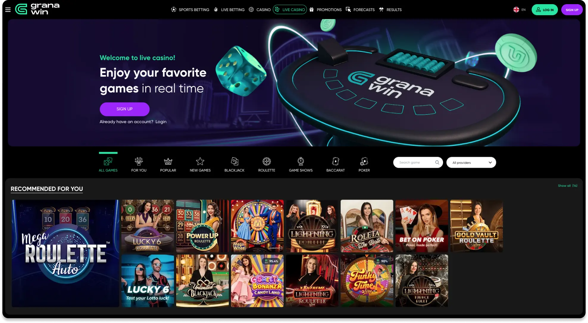 Granawin Live-Casino Granawin Live-Casino